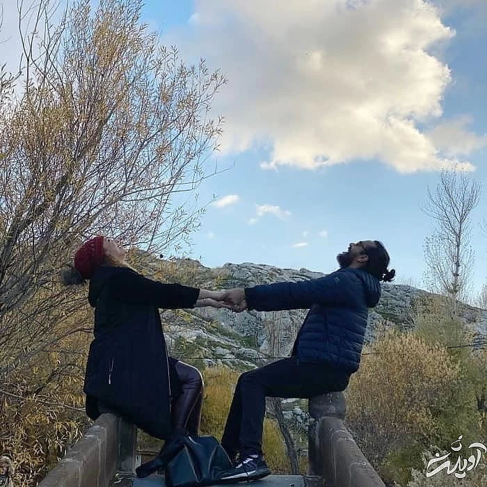 نگین معتضدی و همسرش